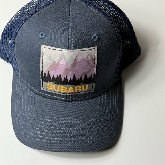 Subaru Outdoor Logo Snapback Hat Adjustable Mesh Back Cap Mountains - Picture 4 of 5